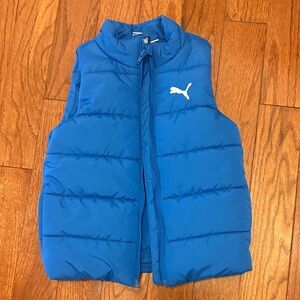 Puma Kids Vibrant Blue Puffer Vest Sz XS(5/6)